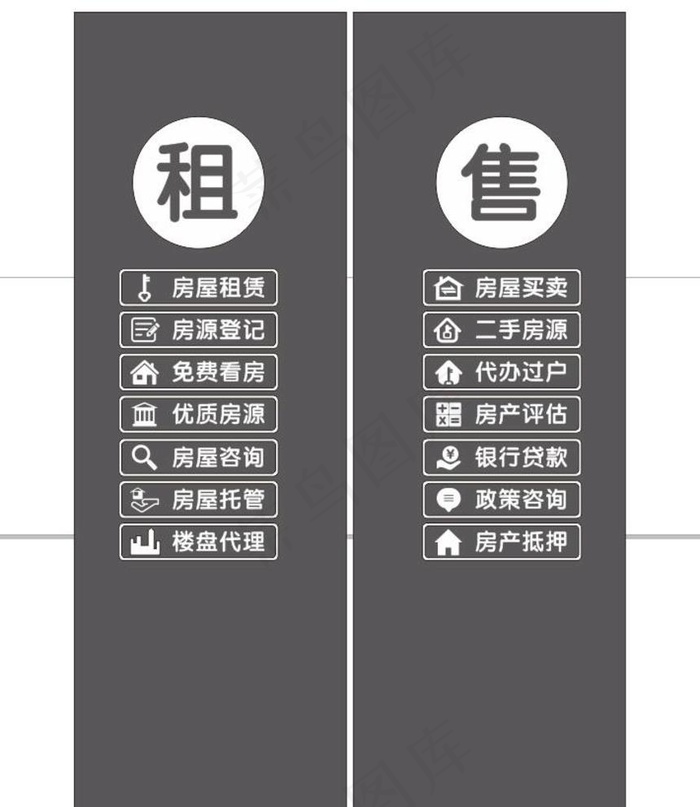 房屋租售门贴图片