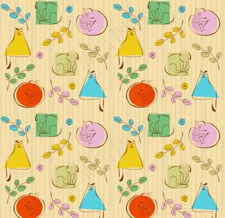 小猫儿童印花图片