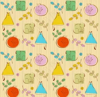 小猫儿童印花图片