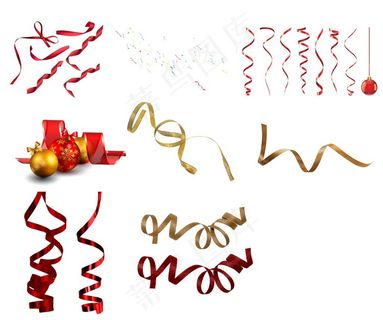 圣诞丝带图片