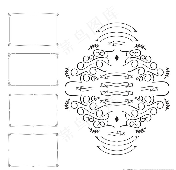 华丽欧式线条边框图片