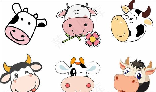 卡通牛头图片