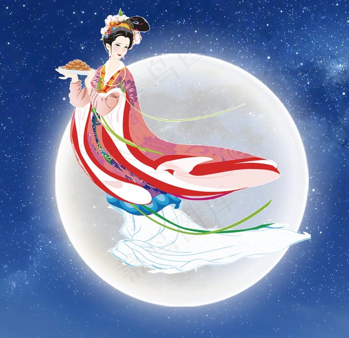 嫦娥奔月 中秋  八月 星空图片