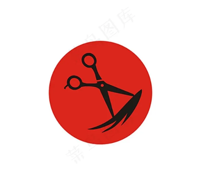 理发店logo图片cdr矢量模版下载