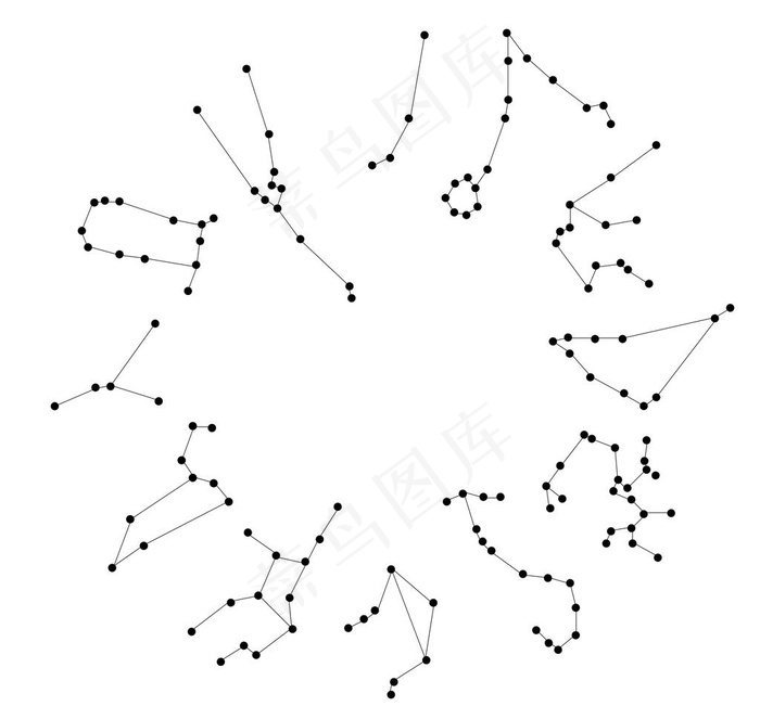 十二星座图片ai矢量模版下载