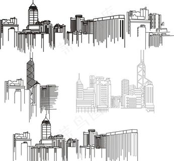 城市建筑剪影图片