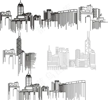 城市建筑剪影图片