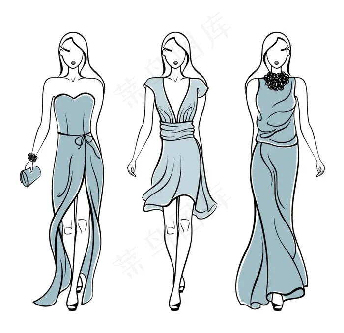 模特 女孩图片eps,ai矢量模版下载