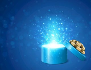 创意模范蓝色盒子图片