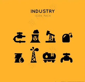 原油开采图标icon设计图片