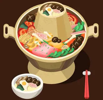 火锅餐饮聚餐火锅插画卡通火锅图片 火锅餐饮聚餐火锅插画卡通火锅图片