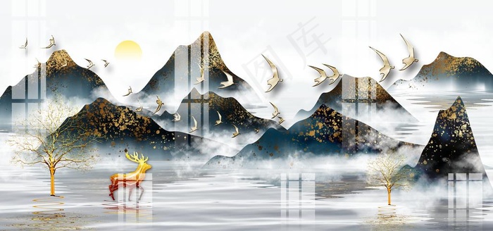 轻奢装饰画图片