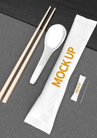 餐具包样机图片