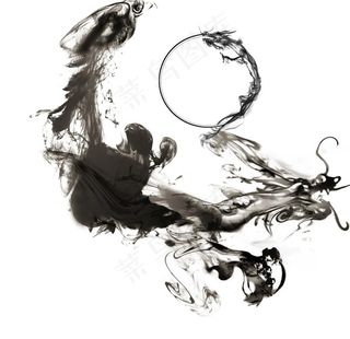 水墨画龙图片