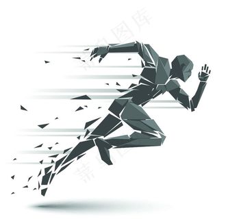 急速跑步的人物图片