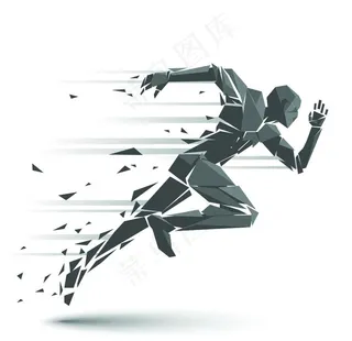急速跑步的人物图片