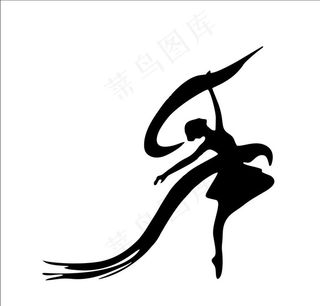 舞蹈剪影舞蹈女孩图片