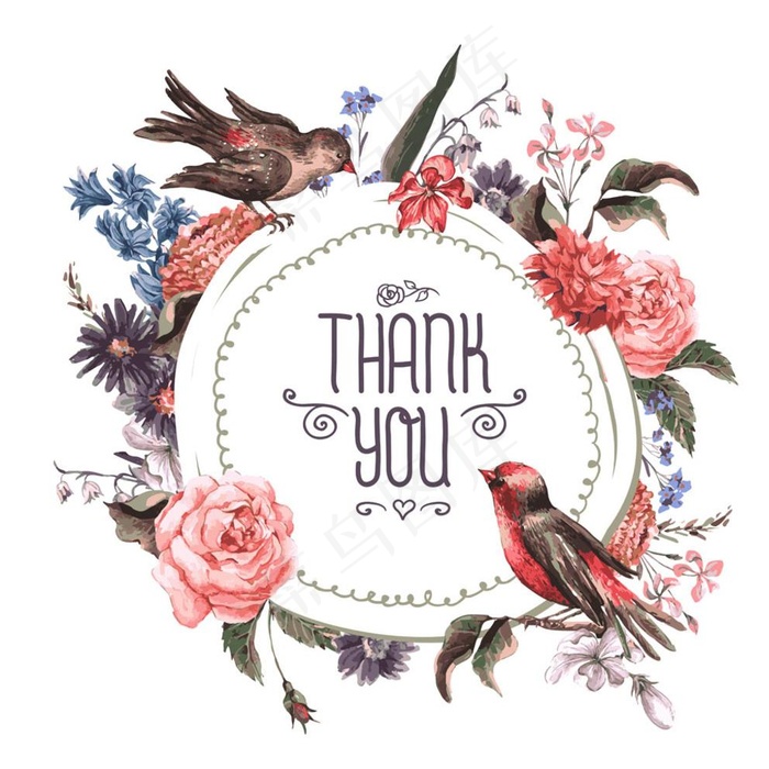 时尚手绘花卉图片