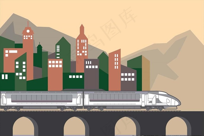 高铁图片eps,ai矢量模版下载