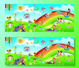 儿园墙面 幼儿园背景 幼儿园围图片