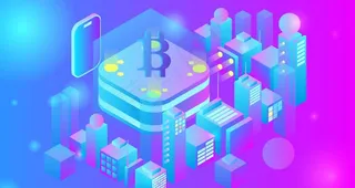 金融科技2.5D插画图片