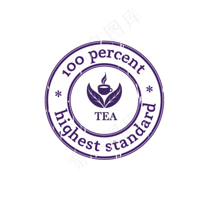 复古欧美英文茶叶图标标志图片