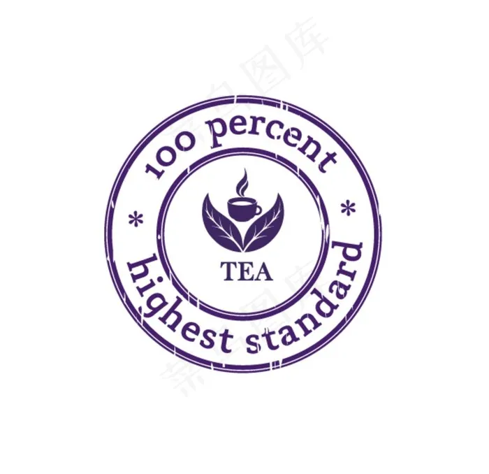 复古欧美英文茶叶图标标志图片ai矢量模版下载