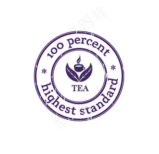 复古欧美英文茶叶图标标志图片