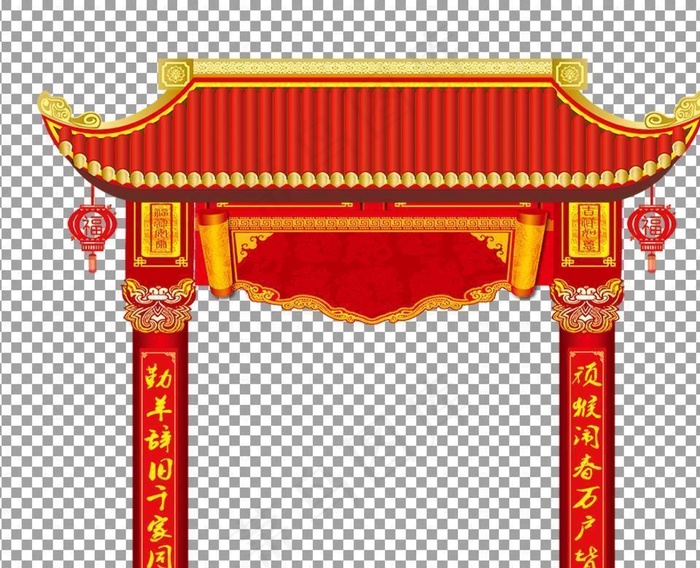 中式门头图片psd模版下载