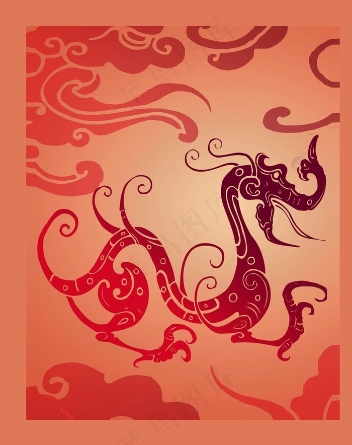 汉式婚礼主题海报龙图片(5512X6693(DPI:50))psd模版下载