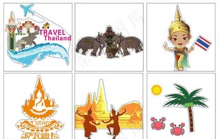 泰国旅游 泰国元素图片