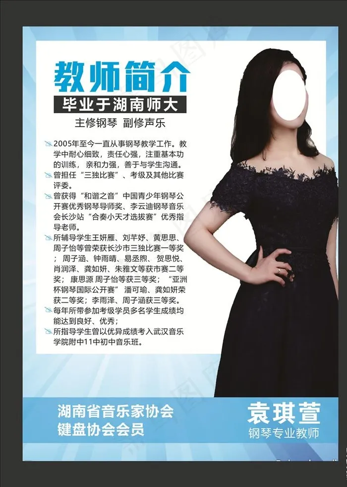 人物介绍图片cdr矢量模版下载