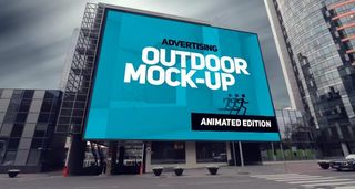 大屏广告展示样机图片