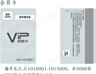超市VIP会员卡竖版图片