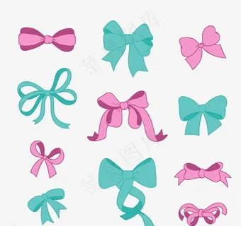 彩色蝴蝶结矢量图片