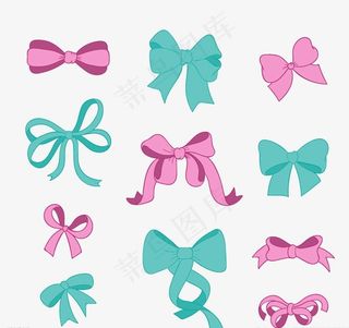 彩色蝴蝶结矢量图片