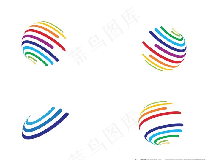 抽象地球图标图片eps,ai矢量模版下载