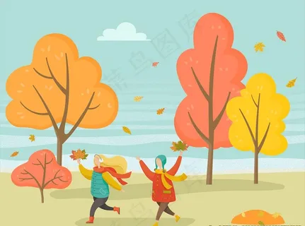 秋天插画图片
