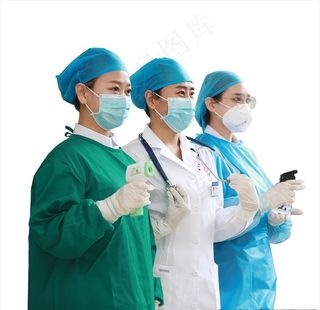 抗疫医生医疗测温消毒检测宣传图图片