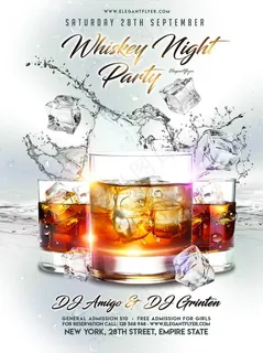 威士忌派对海报图片