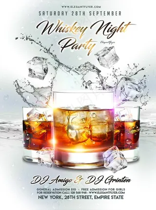 威士忌派对海报图片