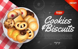 曲奇饼干海报图片