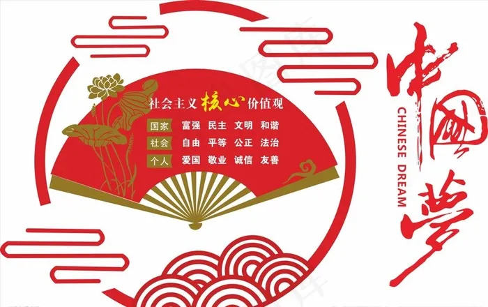 中国梦文化图片cdr矢量模版下载