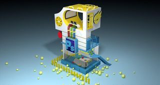 c4d电商小房子场景图片