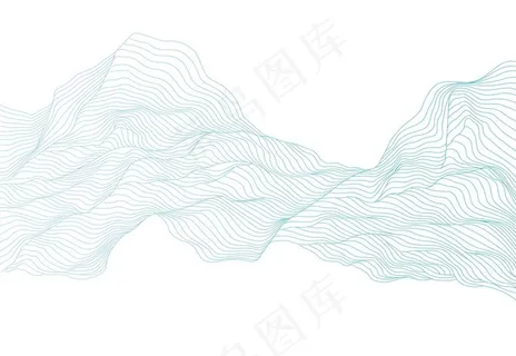 中式线条山图片