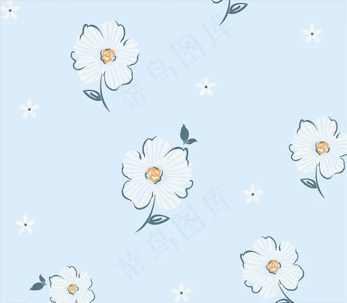 小白花图片ai矢量模版下载