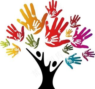 卡通手掌树矢量素材图片