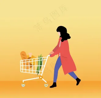 购物插画图片