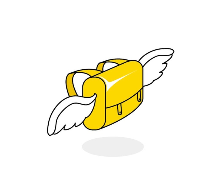 矢量卡通天使书菜鸟图库片