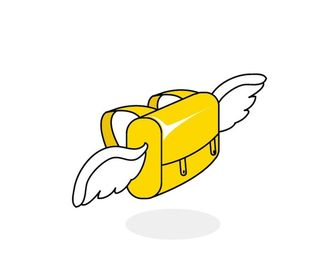 矢量卡通天使书菜鸟图库片